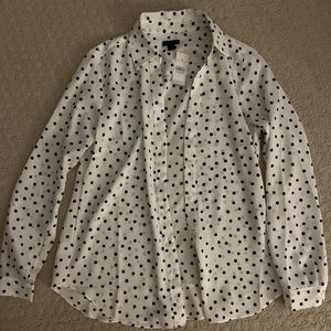 New - Ann Taylor Essential Shirt - Polka Dot NWT